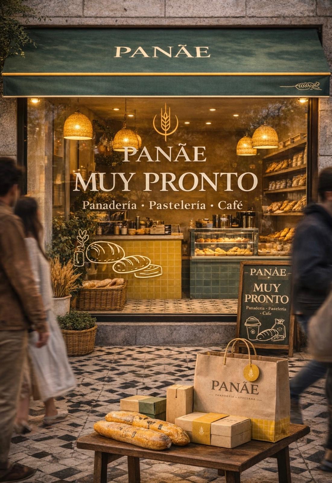 Panae, muy pronto. Panaderia, pasteleria y cafe.